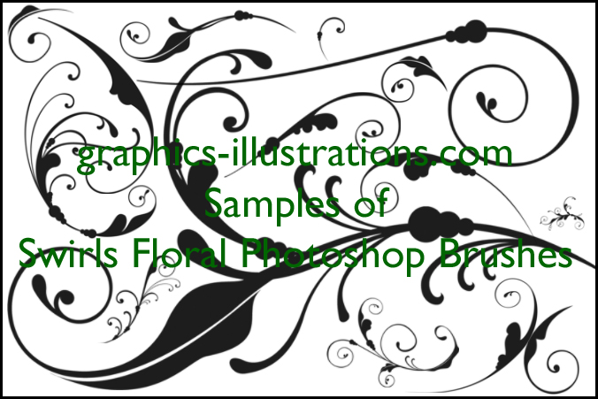 Foot Swirl Tattoo Design Swirls Floral Photoshop Brushes Set, (42 brushes) 