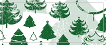 Christmas trees grunge Photoshop brushes (free download)