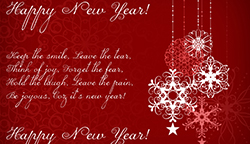 Red and White Christmas (New Year) card template, commercial use, free PSD file