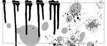 Ink splatter and dripping ink Photoshop brushes set