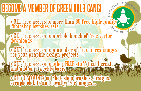 Become a member of green bulb gang and get free downloads