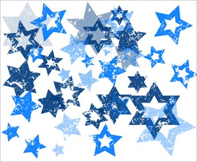 Grunge stars, Photoshop brushes