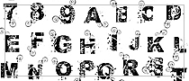 Premium edition Grunge alphabet and numbers Photoshop 7 brushes set (set of 36)