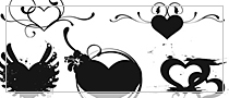 8 lite edition Hearts Photoshop brushes (Photoshop 7.0, CS, CS2, CS3, CS4, CS5)