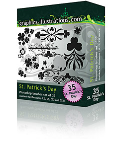 St. Patrick Photoshop brushes set