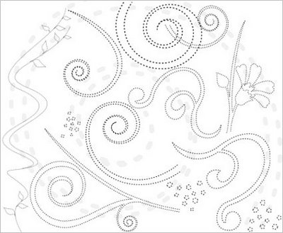 Photoshop floral and swirls brushes, dashed outline