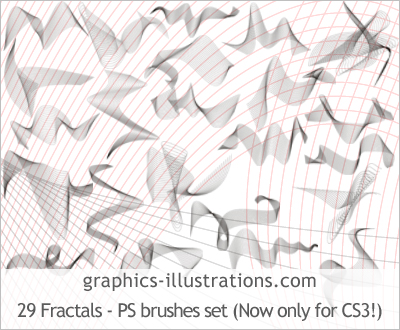 Premium edition: Fractals - set of 29 Photoshop brushes (Photoshop CS3 compatible)