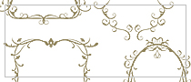 Swirled frames - Photoshop brushes set