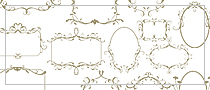 Swirled frames - Photoshop brushes set