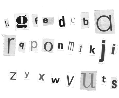 Photoshop brush - ransom note
