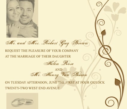 Here is our brand new wedding invitation