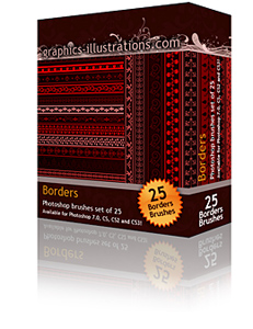 Borders Photoshop Brushes set (25)