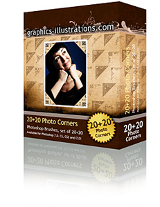 Photoshop brushes - Photo Corners (20+20)