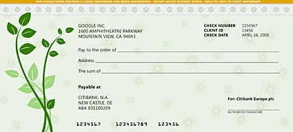 Google cheque redesing (by bsilvia)