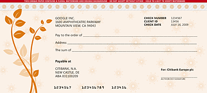 Google cheque redesing (by bsilvia)