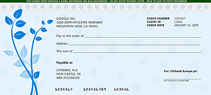Google cheque redesing (by bsilvia)