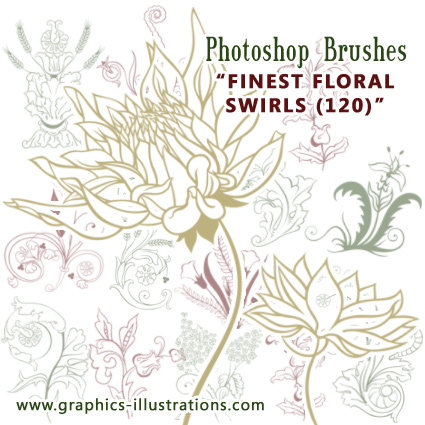 photoshop brushes swirls. Finest Floral Swirls Brushes
