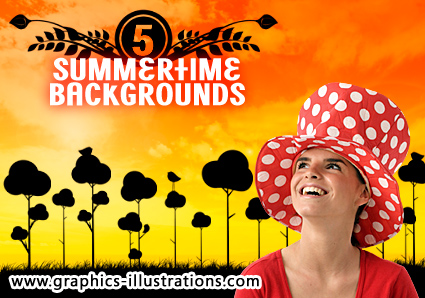 5 Summertime Sunset Backgrounds, HighRes 5 Summertime Sunset Backgrounds, HighRes