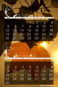 Autumn October / November Calendar Wallpaper download