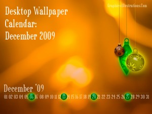 Desktop Wallpaper Calendar: December 2009