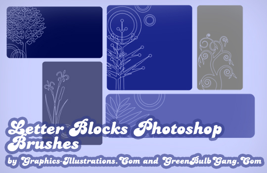 Letter Blocks Photoshop brushes