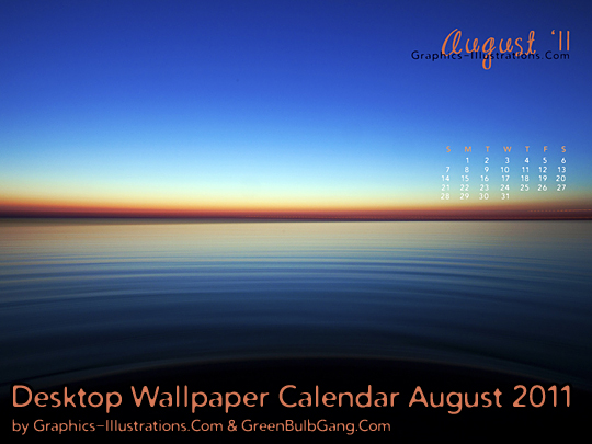 Desktop Wallpaper Calendar August 2011