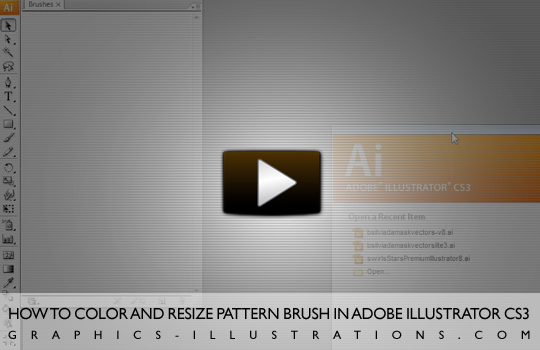 How To Color and resize Pattern Brush in Adobe Illustrator cs3