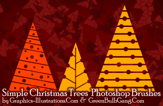 Simple Christmas Trees Photoshop brushes for Platinum members only