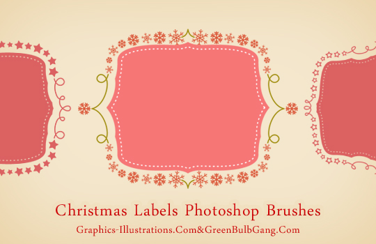 Do It Yourself - Christmas Labels (Free Photoshop Brushes set)