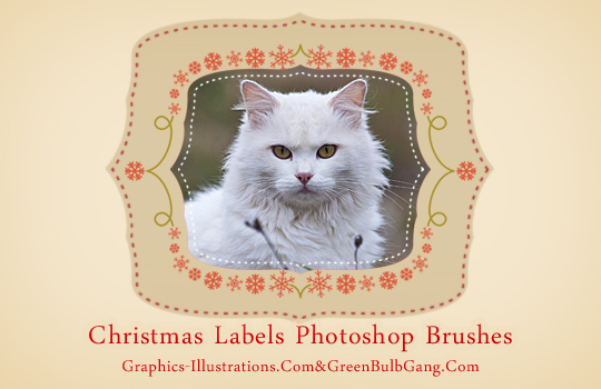 Do It Yourself - Christmas Labels (Free Photoshop Brushes se