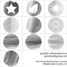 Photoshop brushes: Watercolor Circles