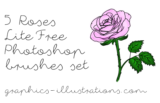 Roses Lite Free Photoshop brushes set