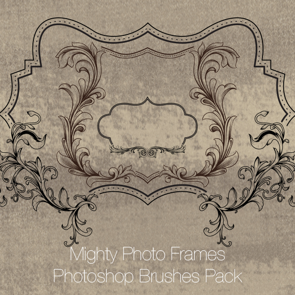 Mighty Photo Frames Photoshop Brushes Pack