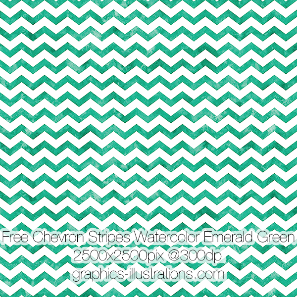 Free download, try before you buy: Chevron Stripes Watercolor Backgrounds, Emerald Green, 2500x2500 px