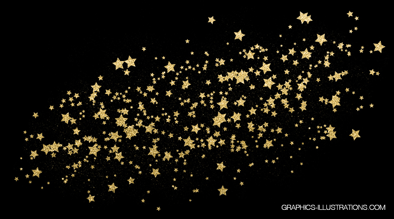 Free Gold Glitter Stardust transparent PNG file