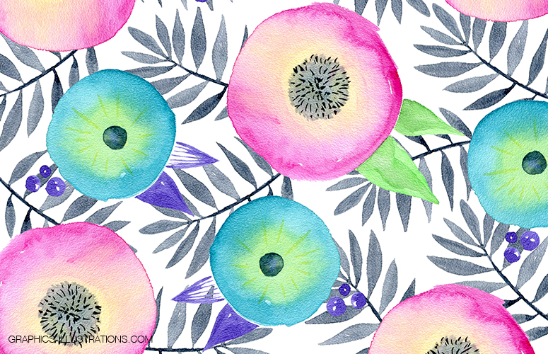 Watercolor Floral Backgrounds