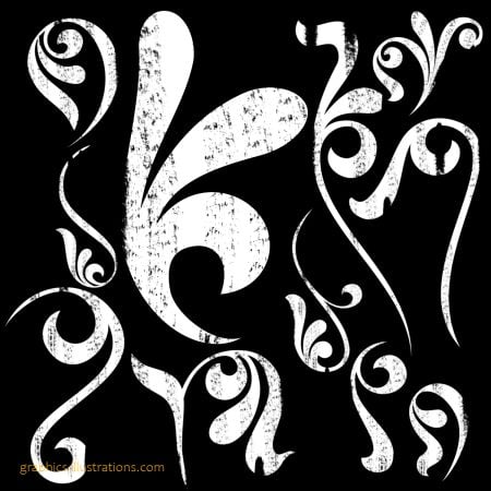 Download free photoshop brushes, Floral Grunge