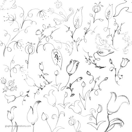 Floral doodle brushes!