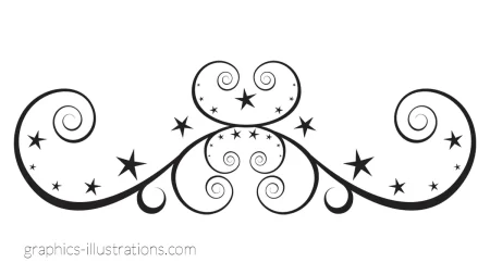 35 Swirls and Stars Vector set