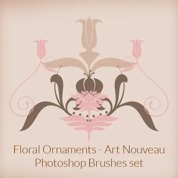 Floral Ornaments Art Nouveau Photoshop brushes