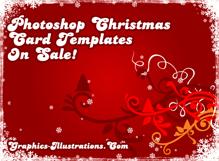 Photoshop Christmas Card Templates - On Sale!