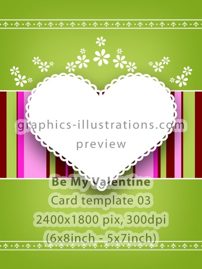 Valentine's Day Cards Design Templates Pack - 6 cards in pack