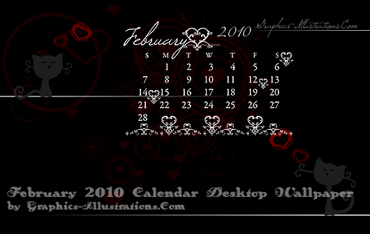 February 2010 Calendar Desktop Wallpaper