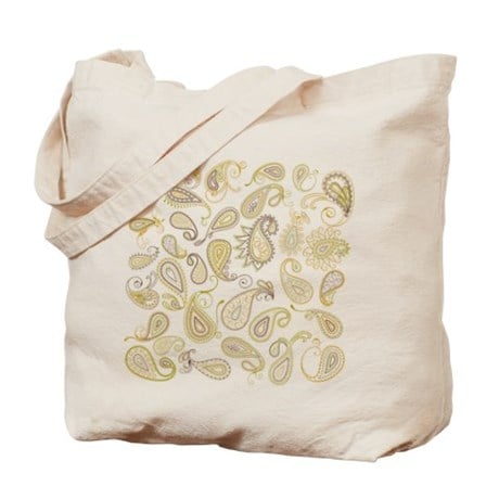 Paisley designs tote bag