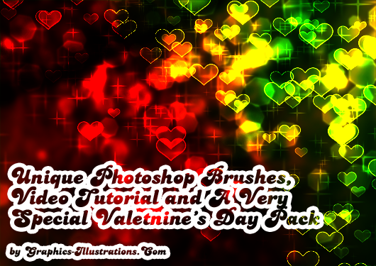 Unique Photoshop Brushes, Video Tutorial and A Very Special Valetnine's Day Pack