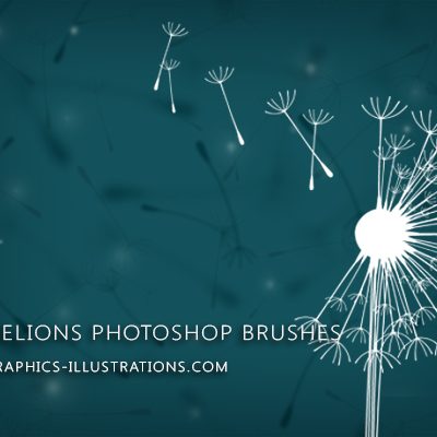 Dandelions Digital Stamps (Photoshop Brushes)
