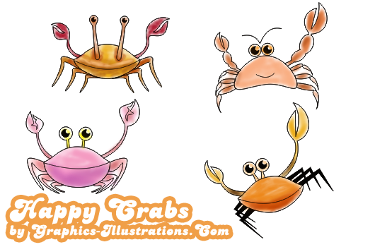 Happy Crabs, Digital Stamps