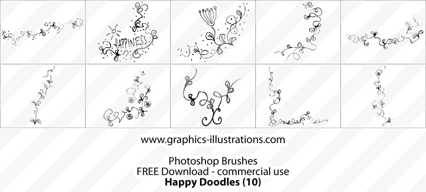 Free Photoshop Brush Set (Happy Doodles)