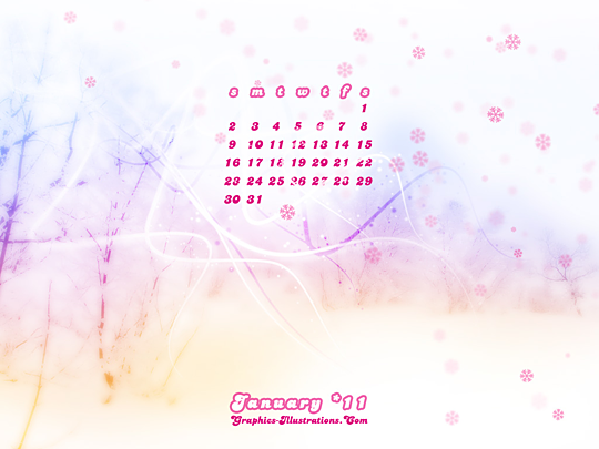 Free Download: January 2011 Calendar Desktop Wallpaper