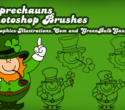 St. Patrick's Day Photoshop brushes - Leprechauns!